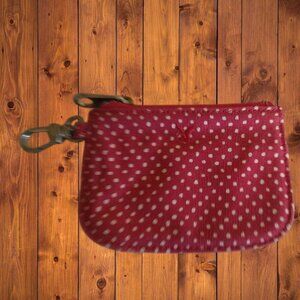 American Eagle Outfitters Coin Purse Wallet Card Holder Pouch Polka Dot Logo